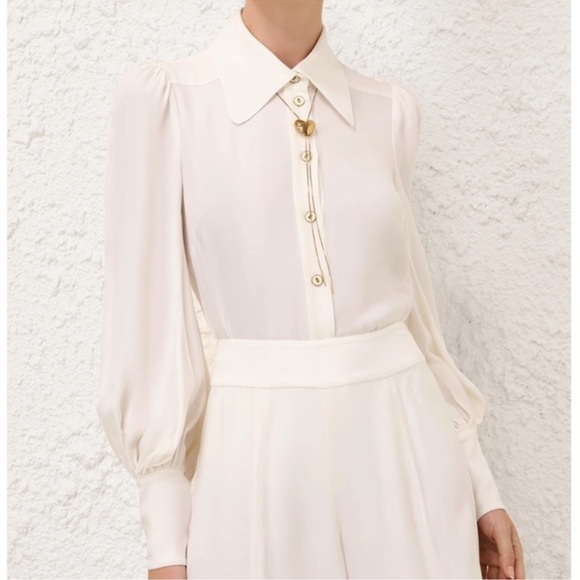 NWOT Zimmermann Collared Blouse - Picture 2 of 12